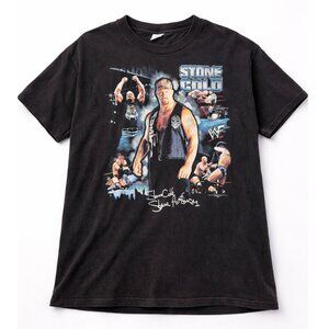 Vintage 2000 WWF Stone Cold Steve Austin T-Shirt XL WWE Back Print Wrestling
